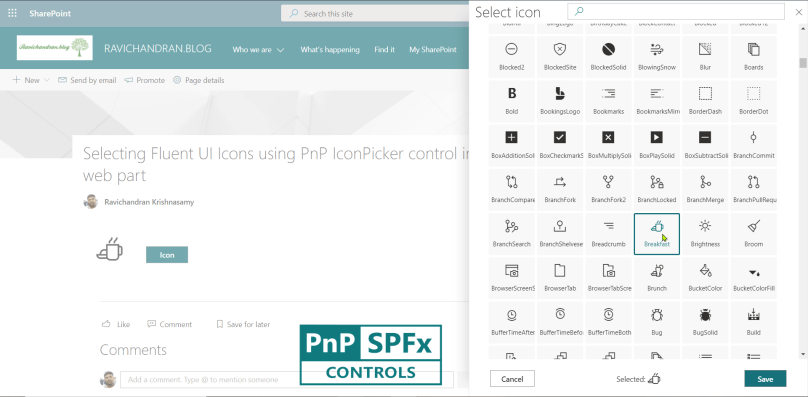 Selecting Fluent UI Icons using PnP IconPicker control in the ...